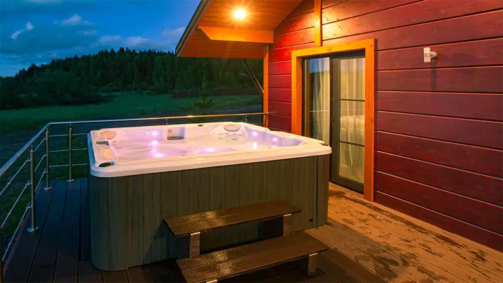 If you are using it indoors then you need to know how to soundproof a hot tub. To do that, you can use spray foam or you can use fiberglass. 