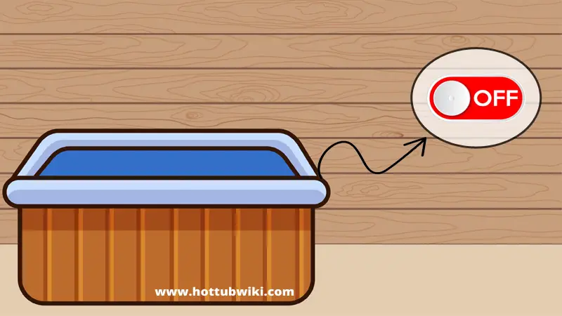 Before starting to clean your spa filters, you need to turn off the hot tub.