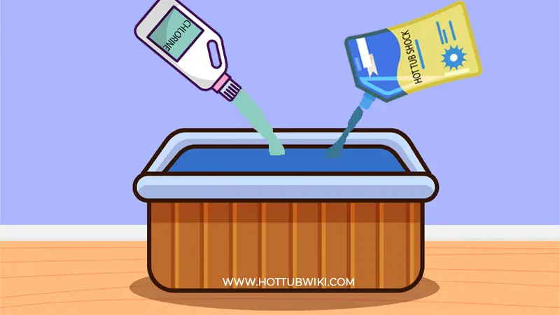 After you checked the water chemistry levels, you need to shock the salt water hot tub.